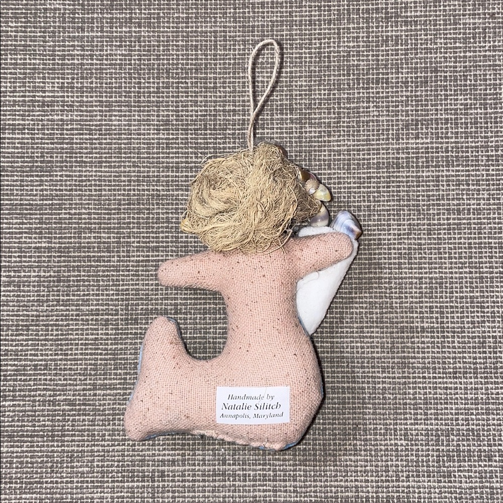 Handmade Mermaid Ornament with Blue Tail - Picture 2 of 2